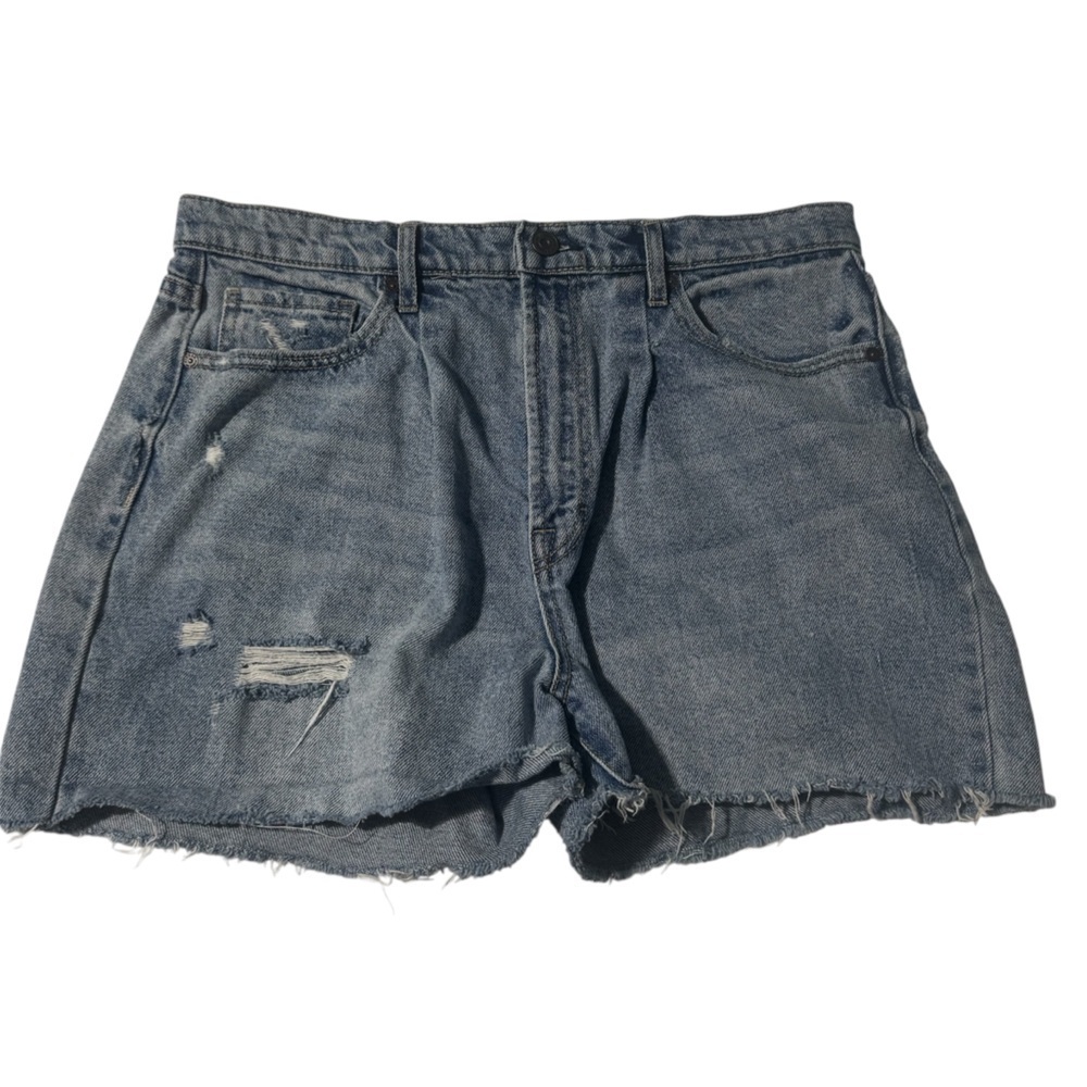 Hidden Jeans Distressed Denim Shorts | Size 31 | High Rise Raw Hem